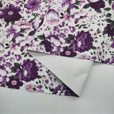 China Printed Colorful Flowers PVC PU Synthetic Faux Leather Material for sale