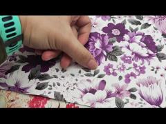 Printed Colorful Flowers PVC PU Synthetic Faux Leather Material