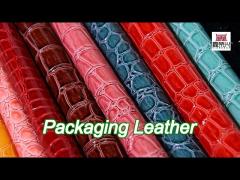 Glossy Crocodile Pvc Leather Packaging Box Crocodile Embossed Leather