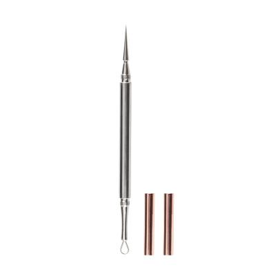 China Black Titanium Head Ultralight High Quality Cover Titanium Acne Needle High Quality Rotary Acne Removal Removal Needle for sale