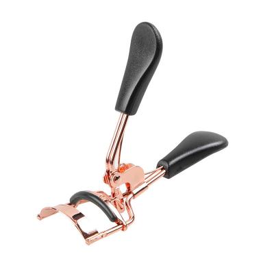 China Carbon Steel Silica Gel Rose Gold Eyelash Clip Beauty Eyelash Curler + Curling Shaped Portable Eyelashes Eye Beauty Makeup Tool for sale