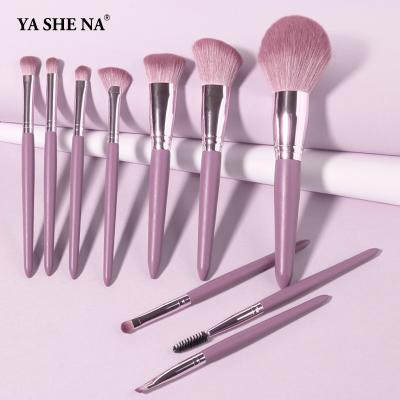 China Angular Blush 14 Wooden Handle Makeup Brushes Beauty Tools Makeup Brush First See Cangzhou Makeup Brush Set for sale