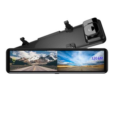 China 12 Inch Waterproof Rearview Mirror Car Dvr 4k 2160P Touch Screen Dash Cam VCR With GPS Night Vision Reverse Dash Camera for sale