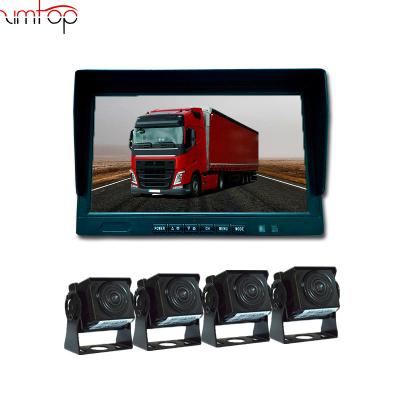 China 4 Camera Truck Dvr AHD 360 Quad Slot Monitor DVR Video Recording and Rear Front Side Backup Reverse Cameras AHD for Bus RV Van Truck Trailer for sale