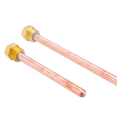 China Multiples Discount Price Temperature Closed Thermowell Tube Red copper+brass Tube for sale