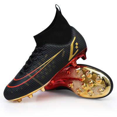 China 33-45 2023 rubber ready to ship children new FG men's high ankle soccer shoes quality type splint training shoes football boots for sale