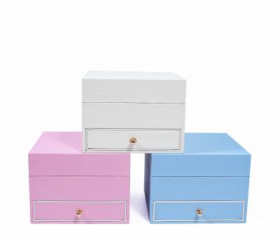 China Ring Box Multifunctional Flip Unique Jewelry Drawer Packaging Box Plastic Embryo Drawer Set Jewelry Boxes for sale