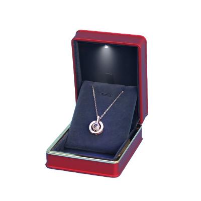 China 2022 Hot Selling Luxury Ring Box Luxury Jewelry Box Led Simple Style Wedding Velvet Custom Jewelry Box for sale