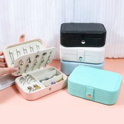 China Custom Leather Ring Box OEM PU Organizer Cuff Ties Clips Clasps Sunglasses Eye Box Jewelry Box for sale