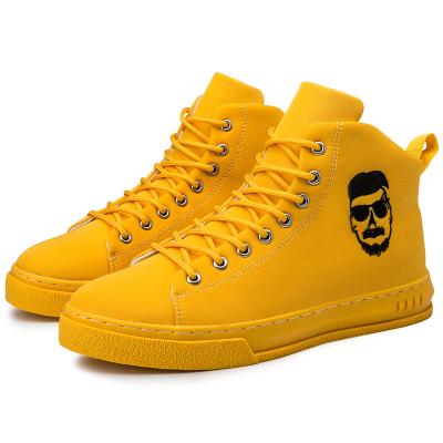 China Straight 1 Pair Brand Canvas De Sport Cheap No Famous Brand Man White Yellow Black Shoes for sale