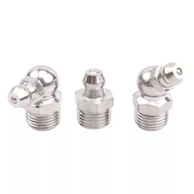 China For High Quality Lubrication Stainless Steel 28SAE Angle 45 1/4 90 SAE Metric Grease Fittings Grease Nipple for sale