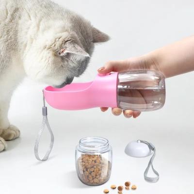 China Hot Selling Sustainable 2 Free Eco-friendly Materials In 1 Portable Dog Water Pet Travel Water Bottle For Dog for sale