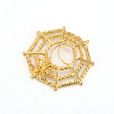 China FASHIONABLE Stainless Steel Gold Plated Faux Breast Jewelry Shield Covers Spider Cobwebs Non Piercing Nipple Rings for sale