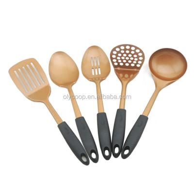 China New Viable Copper Color 5pcs Stainless Steel Kitchen Tool Kit for sale