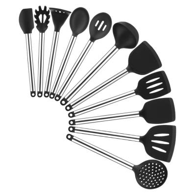 China Sustainable Premium Cooking Spoon Silicone Spatula Set 11pcs Silicone Tool Kit for sale