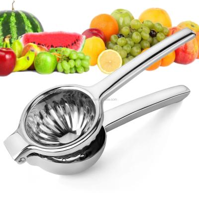 China Retail High Quality 304 Viable Shiny Stainless Steel Hand Lemon Squeezer for sale