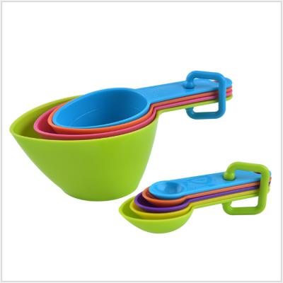 China Viable Popular Selling Colorful Plastic 9pcs Measuring Cup Administers Spoon Set for sale