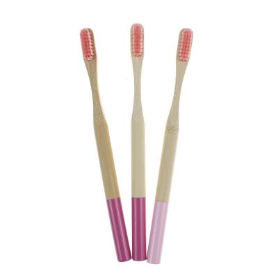 China Wholesale Customized Color Biodegradable Natural Bamboo Toothbrush Hotel Bamboo Disposable Toothbrush for sale