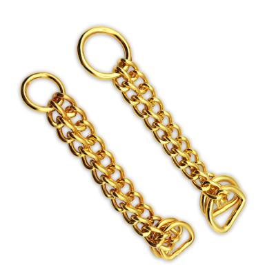 China Padded China Customized Brass Link With Welded, High Polishing Dog Triangle Chains for sale