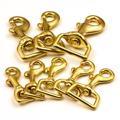 China Fasion & Health& Eco-Friendly Bag Accessories Swivel Snap Hook Solid Brass Snap Spring Brass Swivel Spring Hook for sale