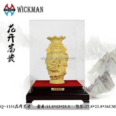 China China Custom Metal Chinese New Year Decoration Items Vase Home Decoration for sale