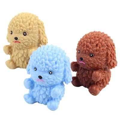 China Powder Tik Tok Teddy Squeeze Animal Toys New Soft Plastic Dog Powder Squishy Squishy Ball Squishy Toys for sale