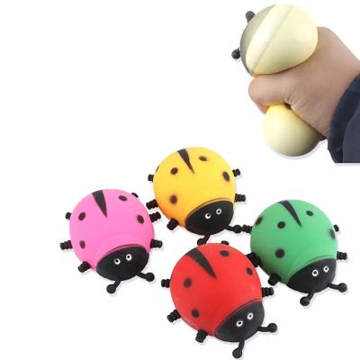 China Hot Selling Anti Strain Animal Slime Ball Tiktok Powder Ladybug Squeeze Sensory Toys For Autism Kids Adults Restless Toys for sale