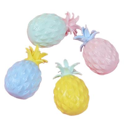 China Wholesale TPR Powder Pineapple Tropical Stress Toys Fruit Food Squeeze Toys Squeeze Reliever fidgety Toy For Kids And Adults for sale