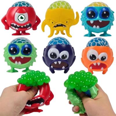 China 2022 new tiktok squishy toy jelly ball monster custom logo jelly grape ball squishy toy toys kid sensory squeeze ball for sale