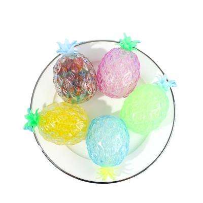 China Water Beads Creative Pineapple Water Beads Squeeze Toys Kids Sensory Toys Squeeze Colorful Squishy Pineapple Squishy Toy For Children for sale