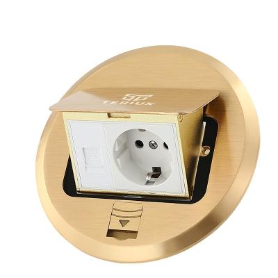 China Residential / Multi-Purpose Floor Outlet Box Electric Factory Price Automatic US USA Indoor Power Pop Up Floor Receptacle With USB for sale