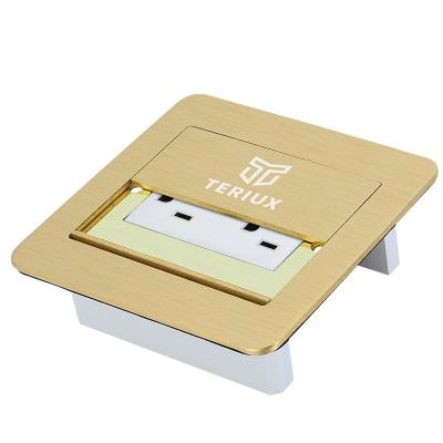 China Hidden Floor Outlets Commercial Doors Outlets US Power Socket Floor Socket Box / Dual Ground Socket for sale