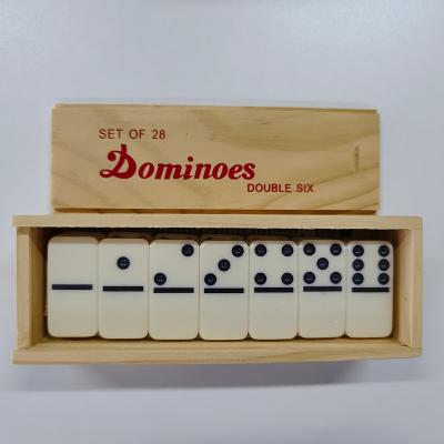 China Wholesale low price high quality 52*26*11mm ivory dominoes set in plastic case for sale