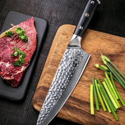 China Viable Japan Damascus AUS-10V 8 Inch Professional Chefs Steel High Carbon Steel Knives for sale