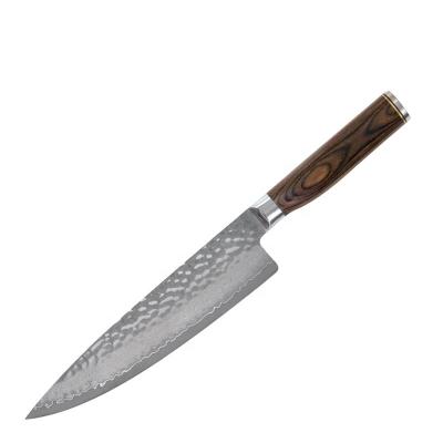 China Wholesale Retail VG10 Damascus Chef Knife Sets With Acacia Steel Wooden Handle Disposable Factory Production for sale