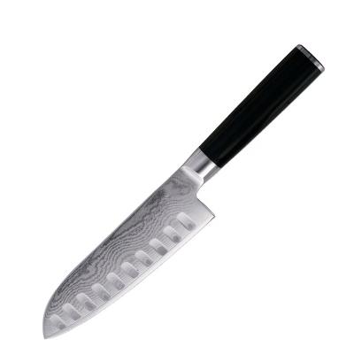 China Newest 7 Inch Disposable Custom Handmade Japanese Damascus Santoku Knife for sale