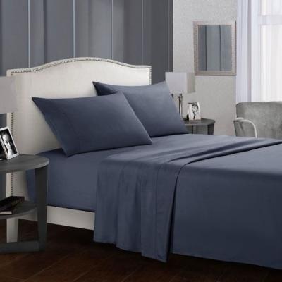 Cina Colore personalizzato imballaggio biancheria da letto semplice tinto casa letto albergo piatto inserito lenzuola di letto set in vendita