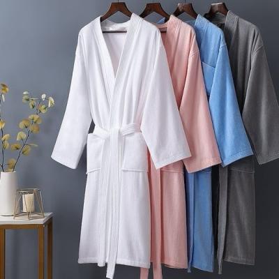 China Luxury Unisex SPA Soft 100% Cotton Hotel Velour Terry Bathrobe for sale