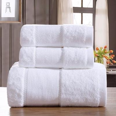 China Customized Logo Soft Absorbent 100% Cotton Face Hand Bath Hotel Towel for sale