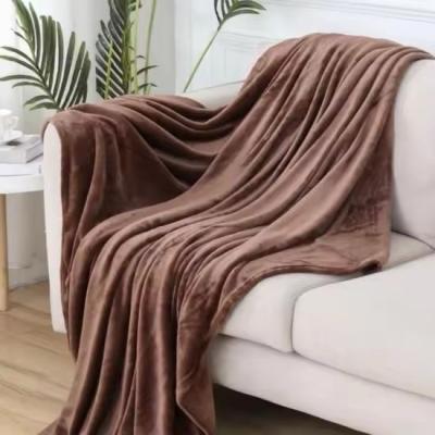 China Wholesale Custom Size 350GSM Solid Color Polar Fleece Blanket for sale