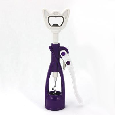 China Wholesale Viable 2 in 1 Easy Control Corkscrew Wine Bottle Beer Opener for sale