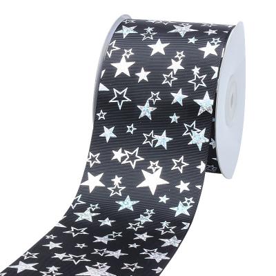 China FLRARIBBON 75MM Viable Star Printed Hologram Ribbon for sale