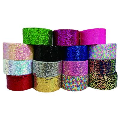 China Viable Handmade Inch 75MM Dots Flower Sequin Ribbons Sewing Listons 3 Bows for sale