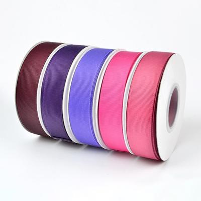 China Custom Double Face Colorful Double Sided 100% Polyester Satin Ribbon Manufacturer for sale