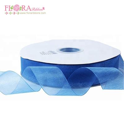 China Sheer Artistic Lace Ornament Organza Ribbon Silk Ribbon for sale