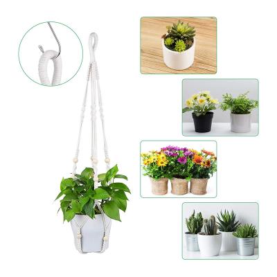 China Unbreakable Hot Macrame Planter Hanger Low Price Sale White Plant Hangers No Tassel for sale