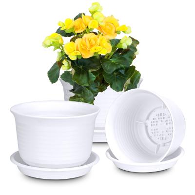 China Modern Self Watering Plant Pot, White Seedling Pots Plastic Floating Plant Pots Wholesale for sale