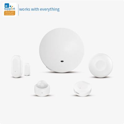 China EWelink Zigbee Hub Smart Home PIR Sensor Door Sensor Temperature and Humidity Sensor Home Automation Scene Security Alarm Kit ZB-EWKIT for sale