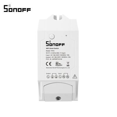 China Sonoff Th16 Wifi Temperature Humidity Monitor Temperature for Diy Smart Home, Wireless Remote Control Home Appliances and Work with Amazon Alexa for sale