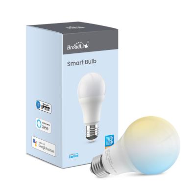 China Residential/Hotel/Warehouse/Office/Landscape/Work Theme Park Broadlink Lb27 Wifi Smart Bulb With Alexa And Google Home Cheap Dimmable Smart Warm/Cold Bedroom for sale